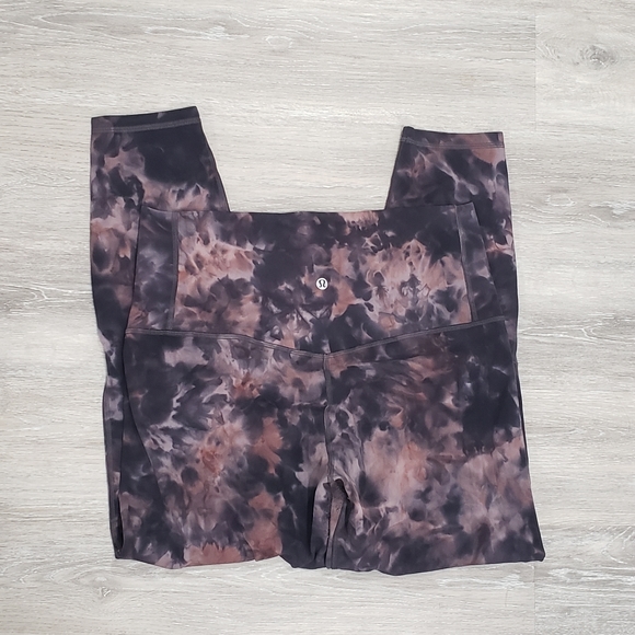 Lululemon Unlimit High-Rise Tight 25" Keyhole Diamond Dye Graphite Grey Pink - Picture 5 of 16